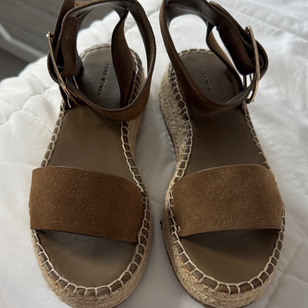 Zara Tan Espadrille Sandals - Picture 5 of 5